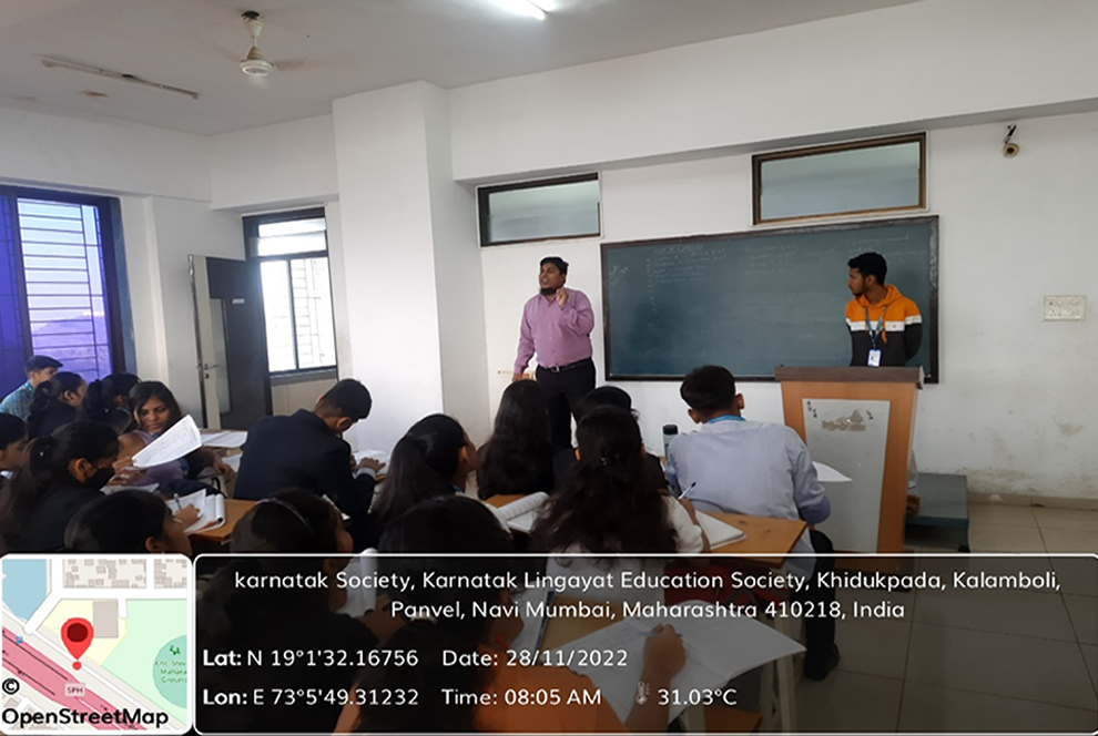 Asst.Prof .NIZAMUDDIN AKBAR ALI SHAIKH delivering lecture for bridge course on the topic Introduction of book keeping and Accountancy
