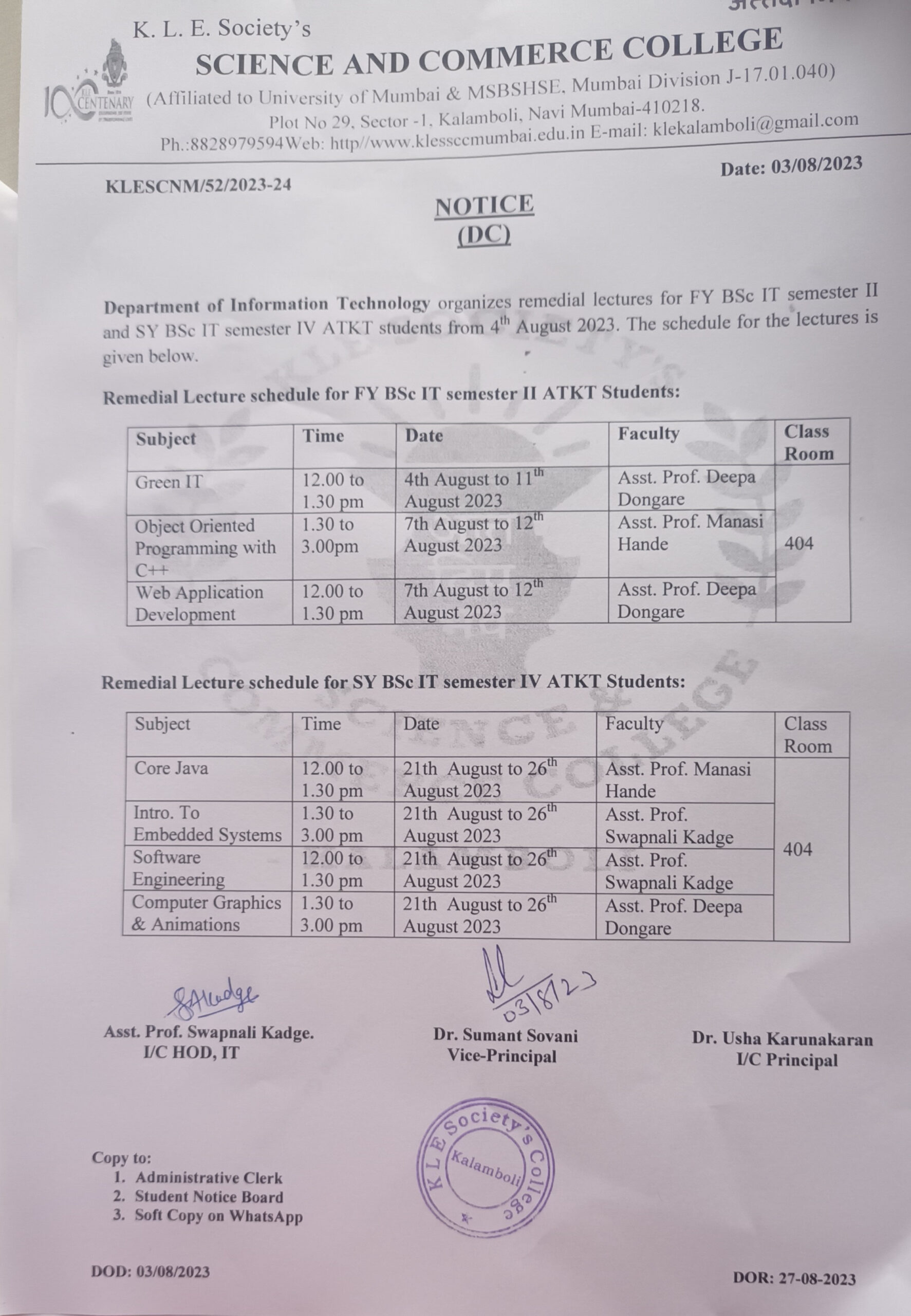 Remedial Lectures Schedule 01 scaled