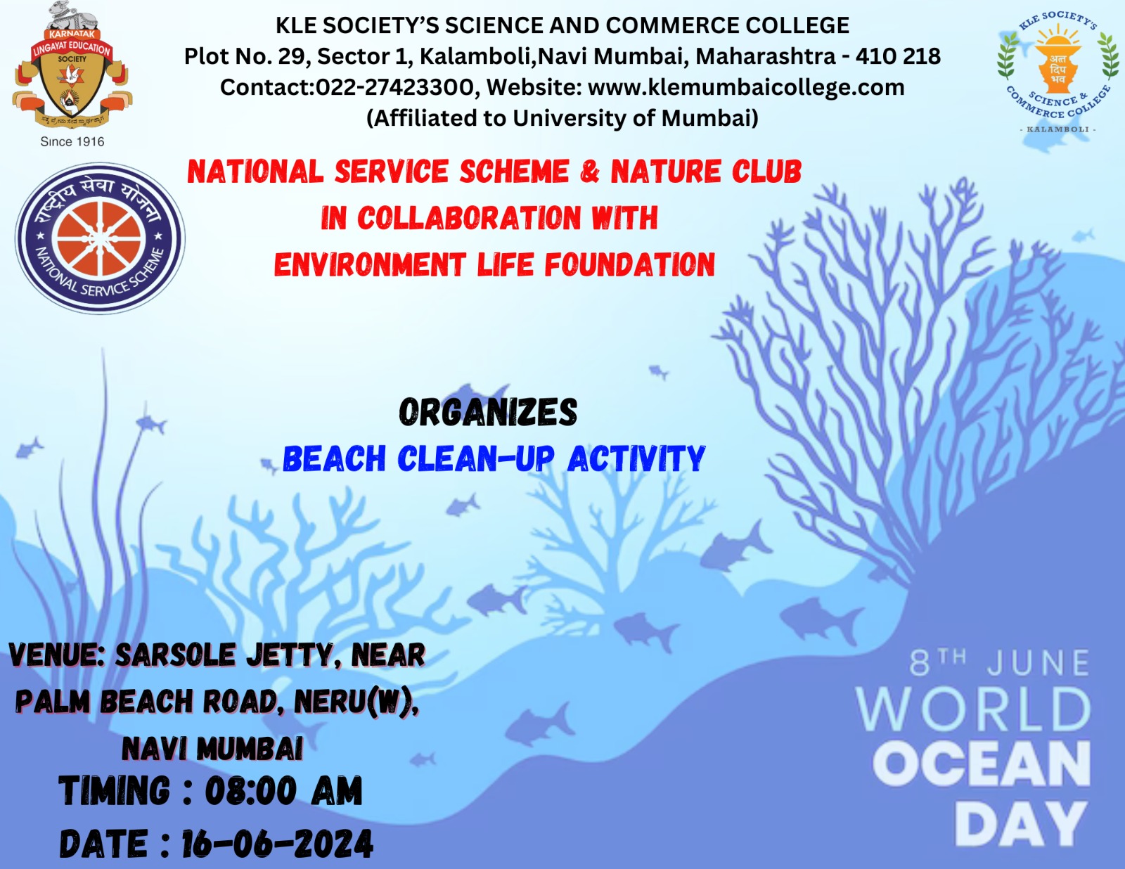 Flyer of Beach Cleaning Activity