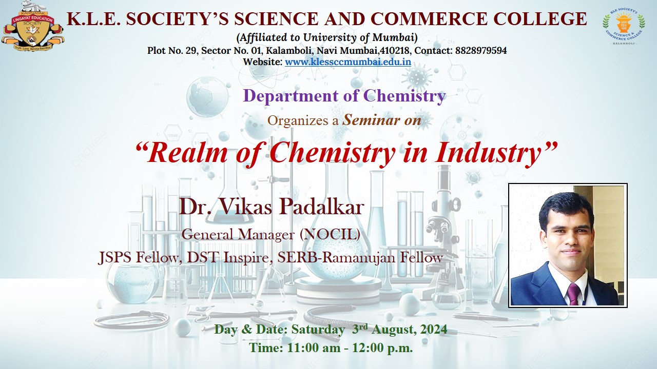 Seminar on Realm of Chemistry in Industry