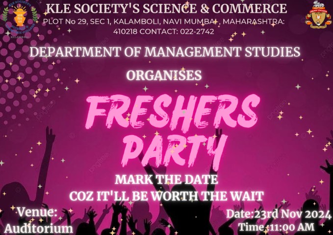 ” Freshers Party “organized by the Department of Management Studies on  23rd November 2024.