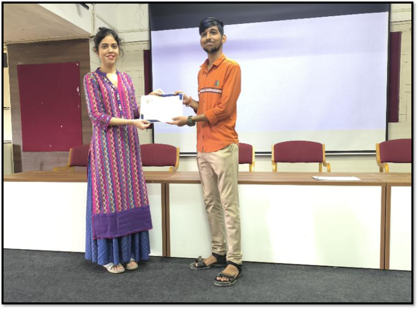 Himanshu winner of essay writing