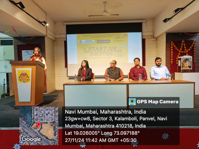 Launch of “Startup cell and incubation centre”  by placement cell on 27th November 2024 and based on the theme Entrepreneurship awareness programe was organized for student.