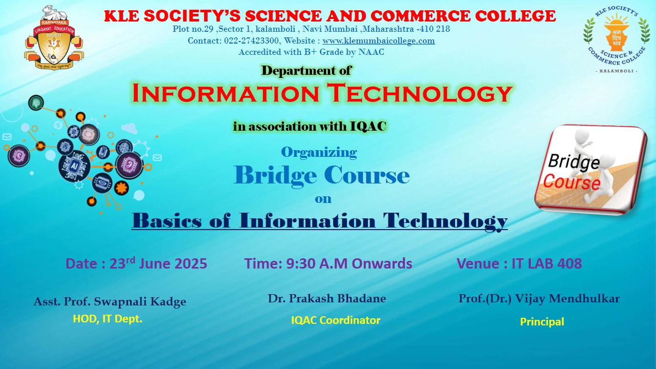 Bridge Course on Basics of Information Technology