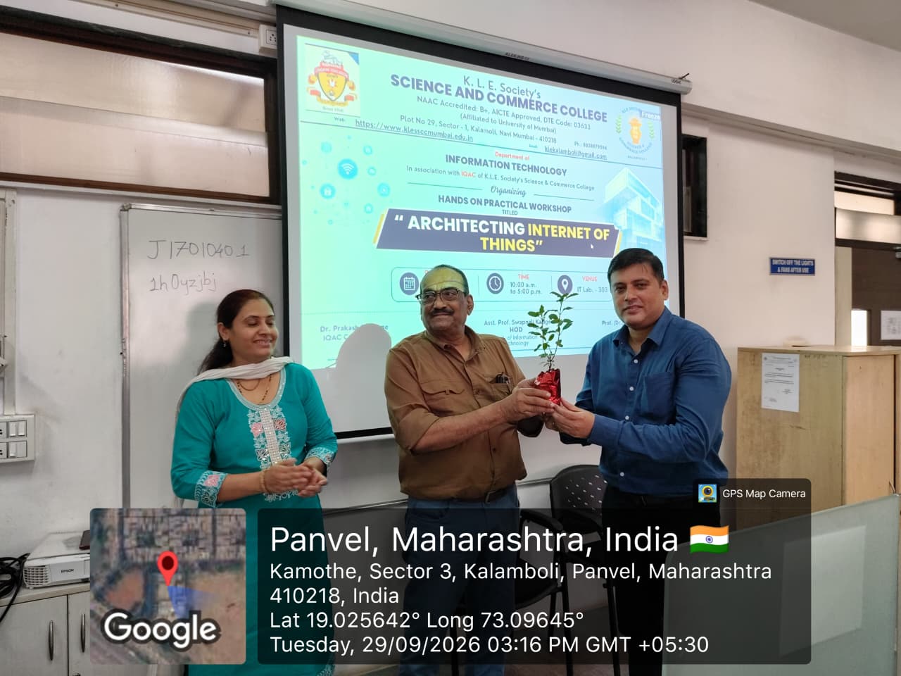 Workshop on Internet of Things on 29th September 2026 by IT Department 08